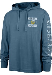 Mens Michigan Wolverines Blue 47 Breakwater Montauk Hooded Sweatshirt