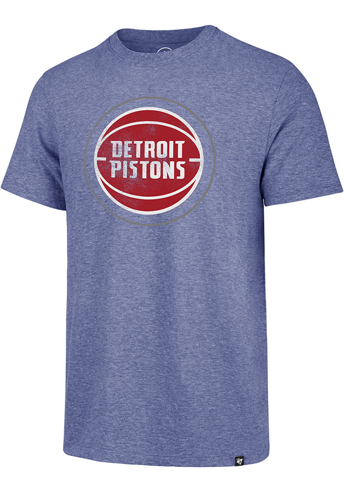 47 Detroit Pistons Blue Match Short Sleeve Fashion T Shirt