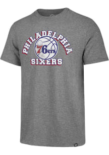 47 Philadelphia 76ers Grey Arch Short Sleeve Fashion T Shirt