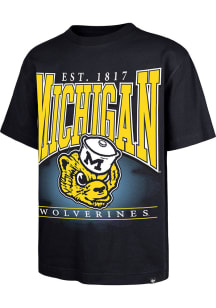 Michigan Wolverines Blue 47 Hot Corner Foundation Short Sleeve Fashion T Shirt