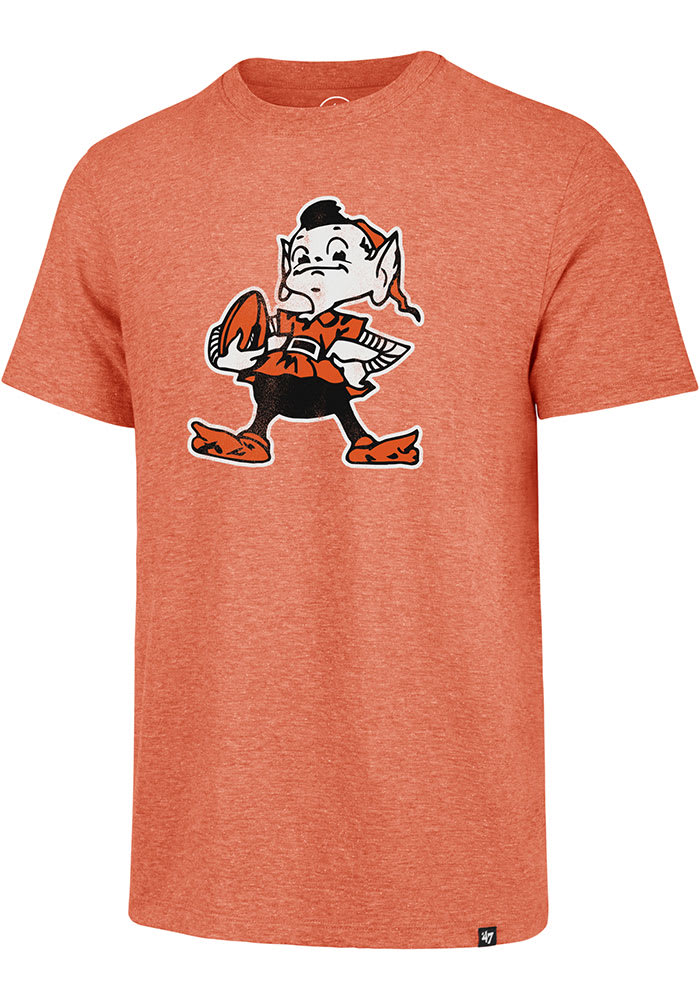 Brownie Cleveland Browns Orange 47 Match Short Sleeve Fashion T Shirt