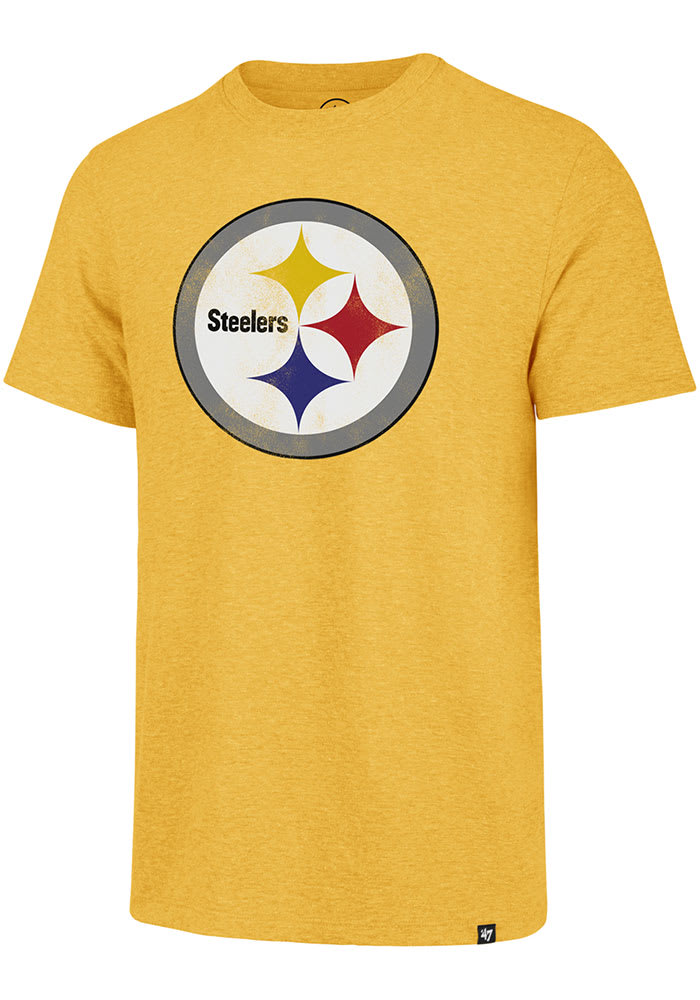 47 Pittsburgh Steelers Black Logo Match Short Sleeve Fashion T Shirt