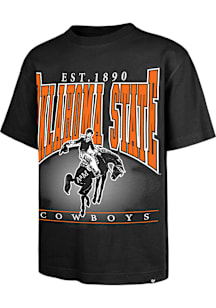 47 Oklahoma State Cowboys Black Hot Corner Foundation Short Sleeve Fashion T Shirt