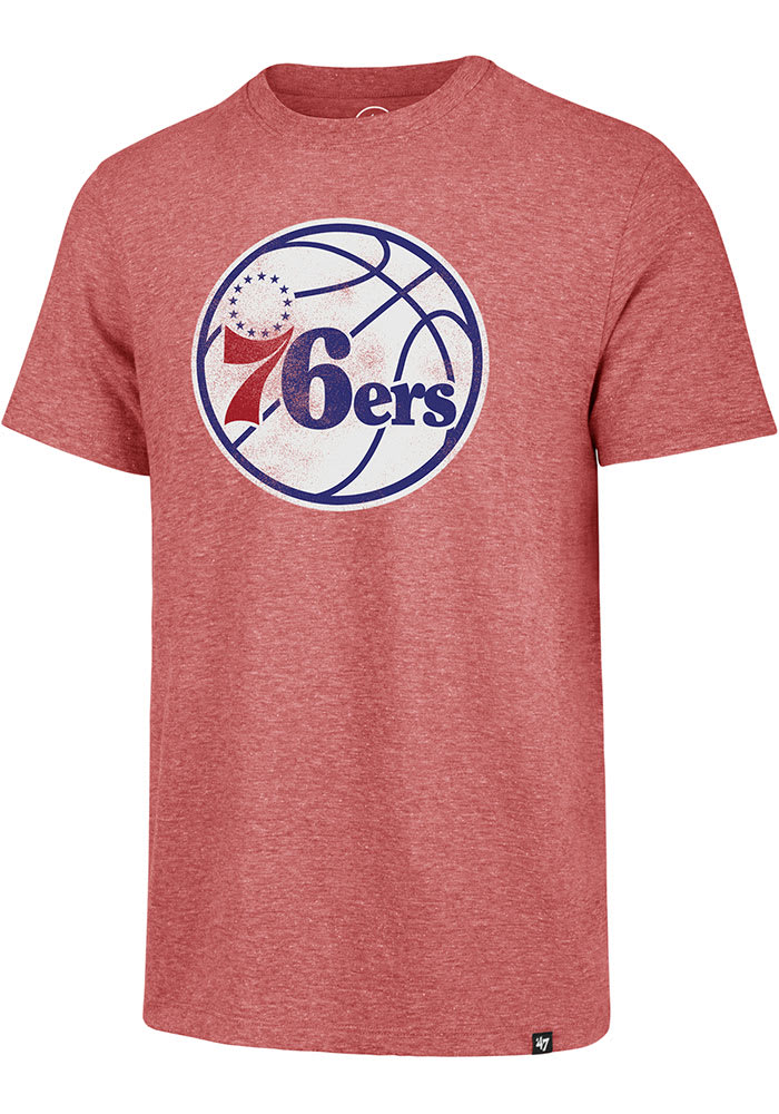 47 Philadelphia 76ers Red Match Short Sleeve Fashion T Shirt
