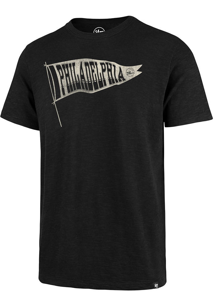 47 Philadelphia 76ers Black Scrum Short Sleeve Fashion T Shirt