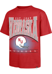 Nebraska Cornhuskers Red 47 Hot Corner Foundation Short Sleeve Fashion T Shirt