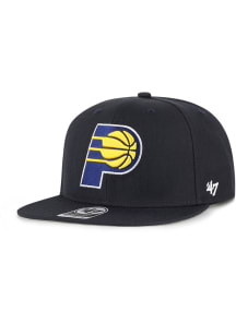 47 Indiana Pacers Navy Blue No Shot Captain Classic Mens Snapback Hat