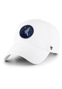 47 Minnesota Timberwolves Clean Up Design Adjustable Hat - White