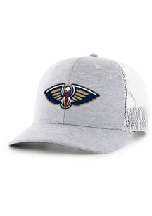 47 New Orleans Pelicans Harrington Logo Trucker Adjustable Hat - Grey