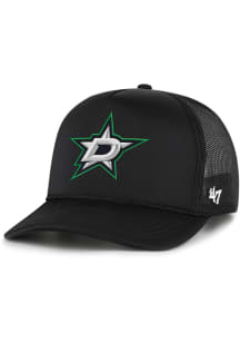 47 Dallas Stars Foam Front Mesh Trucker Adjustable Hat - Black