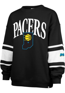 47 Indiana Pacers Womens Black City Edition Steadfast Crew Sweatshirt