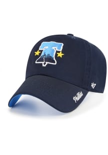47 Philadelphia Phillies Navy Blue City Connect Ballpark Cheer Clean Up Womens Adjustable Hat