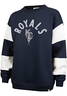 47 Kansas City Royals Womens Navy Blue City Connect Euphus Crew Sweatshirt