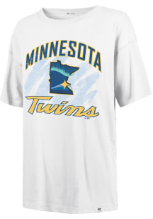 47 Minnesota Twins Womens White City Connect Sadie Short Sleeve T-Shirt