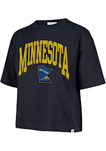 47 Minnesota Twins Womens Navy Blue City Connect Shale Short Sleeve T-Shirt