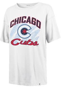 47 Chicago Cubs Womens White City Connect Sadie Short Sleeve T-Shirt