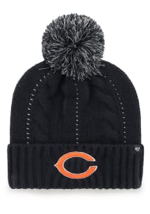 47 Chicago Bears Navy Blue Bauble Cuff Pom Womens Knit Hat