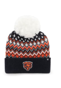47 Chicago Bears Navy Blue Elsa Cuff Pom Womens Knit Hat