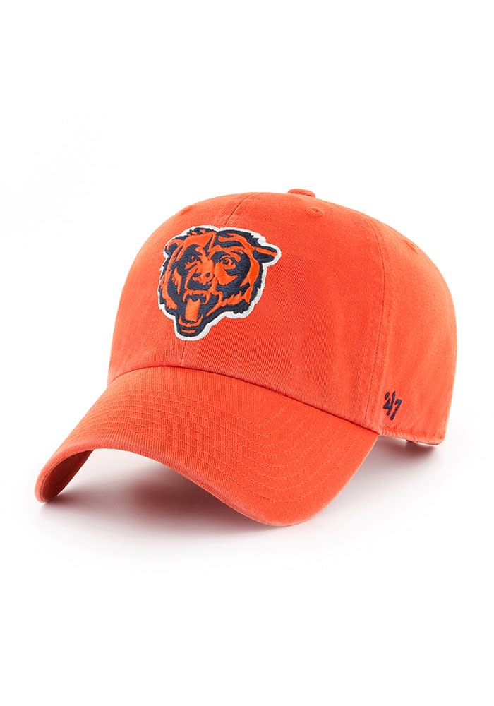 47 Chicago Bears ORANGE Clean Up Bearhead Adjustable Hat - 48020713