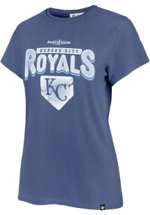 47 Kansas City Royals Womens Blue 2024 Postseason Participant Short Sleeve T-Shirt