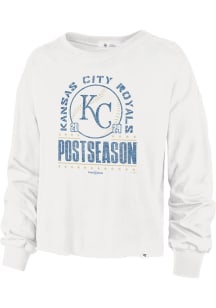 47 Kansas City Royals Womens White 2024 Postseason Participant LS Tee