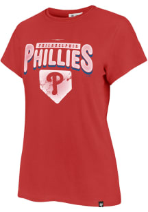 47 Philadelphia Phillies Womens Red 2024 Postseason Participant Short Sleeve T-Shirt