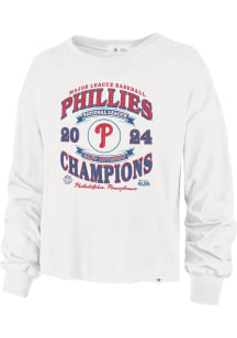 47 Philadelphia Phillies Womens White 2024 Division Champs LS Tee