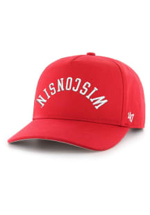 47 Red Wisconsin Badgers Upside Down Flip Script Hitch Adjustable Hat