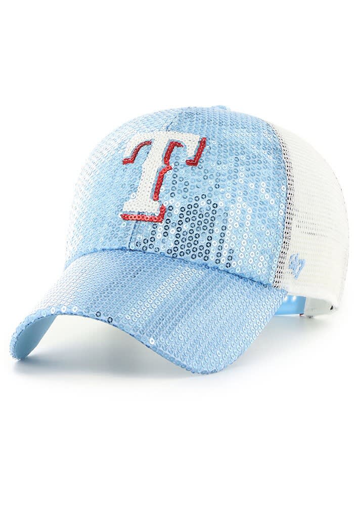 Texas Rangers 47 Womens LIGHT BLUE Dazzle Mesh Adjustable