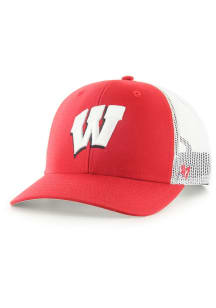 47 Red Wisconsin Badgers Trucker Adjustable Hat