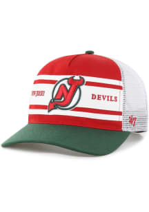47 New Jersey Devils Double Header Hitch Adjustable Hat - Red