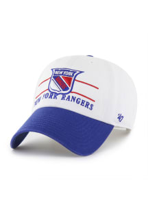 47 New York Rangers Double Header Clean Up Adjustable Hat - White