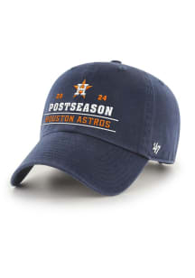 47 Houston Astros 2024 MLB Playoffs Clean Up Adjustable Hat - Navy Blue