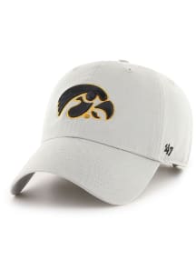 47 Grey Iowa Hawkeyes Clean Up Adjustable Hat