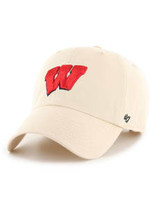 47 Tan Wisconsin Badgers Clean Up Adjustable Hat