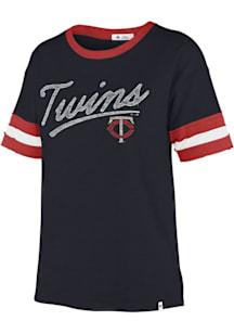 47 Minnesota Twins Womens Navy Blue Dani Short Sleeve T-Shirt