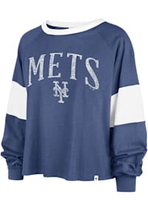 47 New York Mets Womens Blue Upside LS Tee