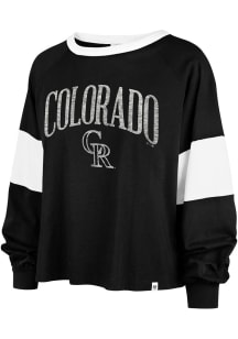 47 Colorado Rockies Womens Black Upside LS Tee