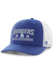 47 Los Angeles Dodgers 2024 League Champs Trucker Adjustable Hat - Blue