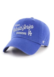 47 Los Angeles Dodgers 2024 World Series Team ID Clean Up Adjustable Hat - Blue