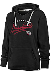 47 Cleveland Guardians Womens Black Kennedy Hooded Sweatshirt