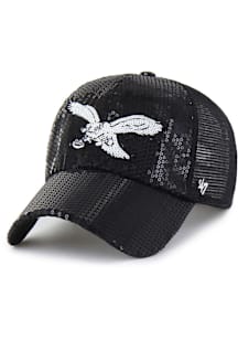 47 Philadelphia Eagles Black Dazzle Mesh Womens Adjustable Hat