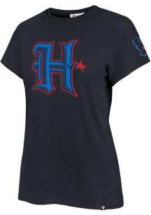 47 Houston Texans Womens Navy Blue Frankie Short Sleeve T-Shirt