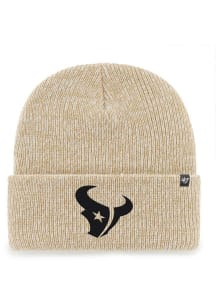 47 Houston Texans Tan Tonal Logo Brain Freeze Cuff Mens Knit Hat