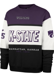 Mens K-State Wildcats Purple 47 Breeeze By Maximalist Crew Sweatshirt