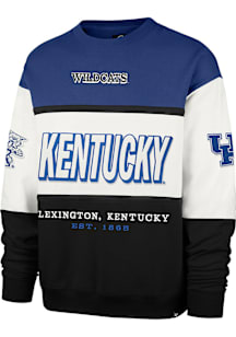 47 Kentucky Wildcats Mens Blue Breeeze By Maximalist Long Sleeve Crew Sweatshirt