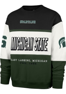 Mens Michigan State Spartans Green 47 Breeeze By Maximalist Crew Sweatshirt