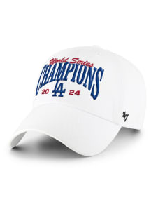 47 Los Angeles Dodgers 2024 World Series Champs Clean Up Adjustable Hat - White