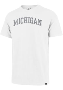 Michigan Wolverines White 47 Wordmark Short Sleeve Fashion T Shirt