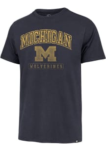 Michigan Wolverines Blue 47 Mono Tone Short Sleeve Fashion T Shirt